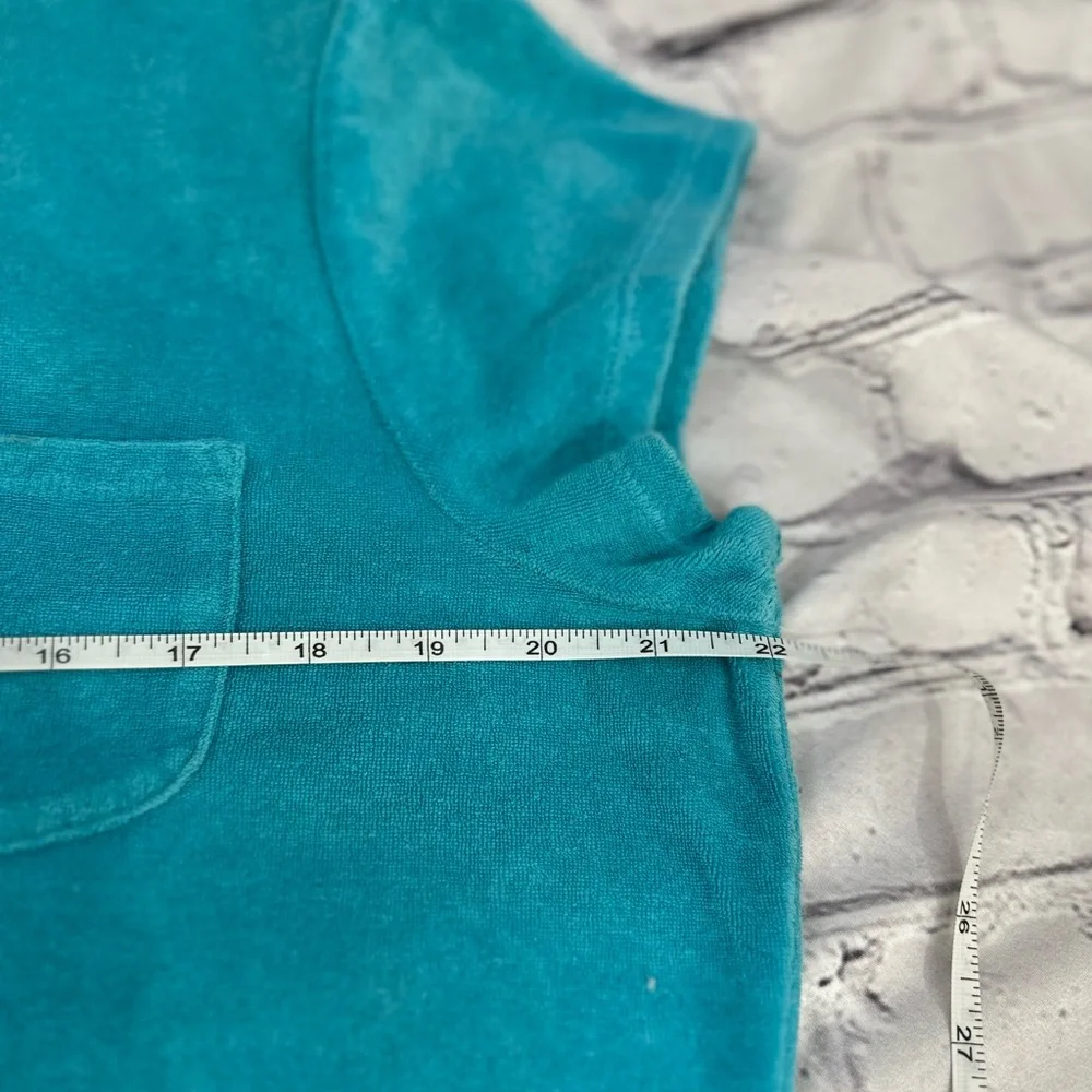Lands’ End‎ Terry Cloth Cover-Up Dress – XL/P (18) – Turquoise Blue